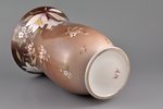 vase, Lilies, porcelain, sculpture's work, shape by Viya Zaleshkevitch, polychrome overglaze hand pa...
