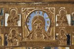 икона, Святой великомученик Димитрий Солунский, поражающий царя Калояна, медный сплав, 6-цветная эма...