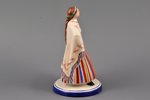 statuete, Tautu meita, porcelāns, Rīga (Latvija), J.K.Jessen rūpnīca, 1933-1935 g., 14.7 cm...