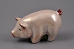 figurine, Pork, porcelain, Riga (Latvia), USSR, Riga porcelain factory, the 70-80ies of 20th cent.,...