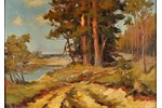 неизвестный автор, У лесного озера, 1953 г., холст, масло, 48 x 68 см...