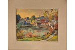Спрингис Екабс Артурс (1907 - 2004), Городской пейзаж, картон, масло, 37 x 47 см...