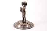 Figurine, Fraget, silver plated, Russia, Congress Poland, 1896-1915, h 14.5 cm...