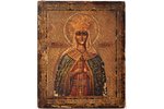 icon, Saint Olga of Kiev, painted on gold, board, painting, Russia, 17.7 x 14.5 x 1.6 cm...