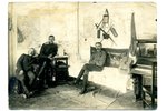 photography, Tsarist Russia, group of officiers on the rest, beginning of 20th cent., 17 x 12.4 cm...