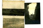 photography, 3 pcs., Tsarist Russia, at the battle positions, beginning of 20th cent., 17 x 11.6, 16...