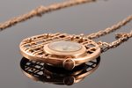 pendant watch, "Chaika", USSR, the 70-ties of the 20th cent., gold, 583 standart, (total) 15.60 g.,...