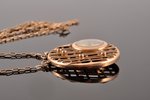 pendant watch, "Chaika", USSR, the 70-ties of the 20th cent., gold, 583 standart, (total) 15.60 g.,...