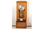 часы - регистратор, "Benzing", для регистрации пропусков рабочих, Германия, 20-30е годы 20го века, д...