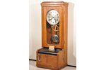 часы - регистратор, "Benzing", для регистрации пропусков рабочих, Германия, 20-30е годы 20го века, д...