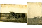фотография, 2 шт., Царская Россия, зенитные пушки, начало 20-го века, 17.2 x 11.5, 14.6 x 9.5 см...