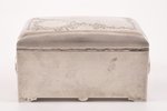 case, silver, 84 standard, 338.70 g, engraving, 11.6 x 8 x 6.7 cm, 1899-1908, Moscow, Russia...