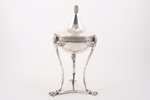 caviar server, silver, glass, 84 standart, 1908-1916, (without glass insert) 522.50, St. Petersburg,...