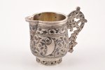 miniature cream jug, silver, 84 standart, niello enamel, engraving, the end of the 19th century, 44....