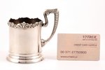 tea glass-holder, silver, 875 standard, 108 g, h = 10.1 cm, Ø (inside) 6.3 cm, the 20-30ties of 20th...