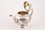 tējkanna (tējas uzlējumam), sudrabs, 84 prove, 360.80 g, māksliniecisks gravējums, h 13.2 cm, Varvar...