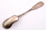 caviar spoon, silver, 84 standard, 38.75 g, 15.4 cm, the end of the 19th century, Moscow, Russia...