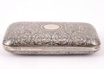 snuff-box, silver, (contemporary box), 84 standard, 110.95 g, niello enamel, gilding, 9.5 x 5.6 x 2....