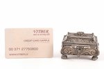case, silver, 88 standard, 73.80 g, filigree, 6.7 x 4.8 x 4.3 cm, by Mikhail Andreyev, 1880, Moscow,...