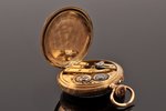 sieviešu kabatas pulkstenis, Šveice, 20. gs. sākums, zelts, 585 prove, (kopējs) 22.80 g., 3.9 x 3.1...