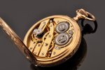 дамские карманные часы, Швейцария, начало 20-го века, золото, 585 проба, (общий) 22.80 г., 3.9 x 3.1...