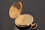 карманные часы, "Perret & Fils", в футляре, Швейцария, 20-е годы 20го века, золото, 585 проба, (общи...
