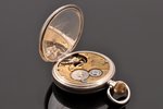 карманные часы, Великобритания, начало 20-го века, серебро, 6.6 x 5 см, Ø 40 мм, в рабочем состоянии...
