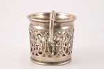 tea glass-holder, Norblin & Co, Warszawa, silver plated, Russia, Congress Poland, the border of the...