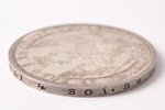 1 ruble, 1854, NI, SPB, silver, Russia, 20.65 g, Ø 35.6 mm, AU, XF, mint gloss...
