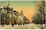 открытка, Царская Россия, Латвия, Рига, ул. Элизабетес, начало 20-го века, 14 x 9 см...