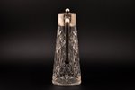 carafe, silver, crystal, 800 standard, h 27.7 cm, the beginning of the 20th cent., Germany...
