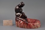 статуэтка, Черт (пепельница), керамика, Рига (Латвия), фабрика М.С. Кузнецова, 1934-1940 г., h 22 см...
