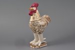 figurine, Rooster, porcelain, Riga (Latvia), sculpture's work, handpainted by Antonina Pashkevich, m...