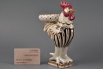 figurine, Rooster (candlestick), porcelain, Riga (Latvia), sculpture's work, handpainted by Antonina...