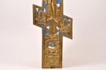 krusts, Kristus Krustā Sišana, bronza, 2-krāsu emalja, Krievijas impērija, 20. gs. sākums, 38.2 x 19...
