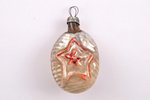 Christmas tree toy, emblem of the USSR, glass, USSR, 5.5 x 3.6 x 2.8 cm...