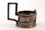 tea glass-holder, Gebr. Buch Warschau, silver plated, Russia, Congress Poland, 1865-1872, Ø (внутрен...