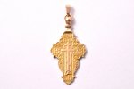 старообрядческий нательный крест, женский, золото, 56 проба, 7.15 г., 1908-1913 г., Российская импер...