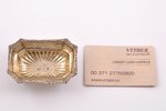 saltcellar, silver, 84 standard, 22.95 g, 7.9 x 5.6 x 2.2 cm, 1847, Moscow, Russia...