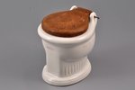 mustard pot, "WC", Coburg, porcelain, Germany, h 8.3 cm...