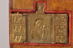 икона, Ставротека, доска, медный сплав, Российская империя, 2-я половина 19-го века, 35.9 x 28.8 x 2...