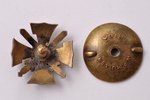 miniatūrzīme, Lāčplēša Kara ordenis, Latvija, 20.gs. 20-ie gadi, 1.72 x 1.72 mm, 2.90 g...