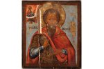 икона, Великомученик Феодор Стратилат, доска, живопиcь, Российская империя, 35.4 x 31 x 2.1 см...