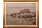 Bromults Alfejs (1913-1991), The Sea Coast, 1954, carton, oil, 44.7 x 32 cm...