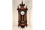 wall clock, "Junghans", Germany, the end of the 19th century, wood, 103 x 38.7 x 18 cm, Ø 146 mm, ~1...