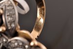 a ring, gold, silver, 585 standart, 15.87 g., the size of the ring 18.75, brilliant, (total) ~1.95 c...