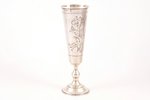 cup, silver, 84 standard, 66.70 g, engraving, h 15 cm, by Israel Eseevich Zakhoder, 1899-1908, Kiev,...