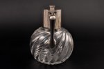 carafe, silver, glass, 800 standard, h 11.5 cm, Koch & Bergfeld, the end of the 19th century, Bremen...