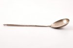 spoon, silver, 84 standard, 24.50 g, engraving, 16.6 cm, the end of the 19th century, Moscow, Russia...