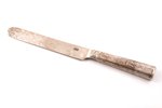 нож, серебро, 64.15 г, 20.6 см, мастер Иоахим Готлиб Креснер, 1776-1809 г., Рига, Российская империя...